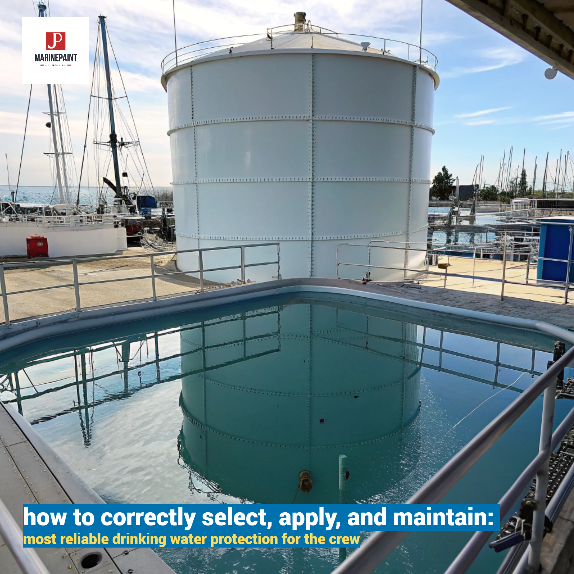 [Image Placeholder: A clear image showing the clean, coated interior of a marine potable water tank.]