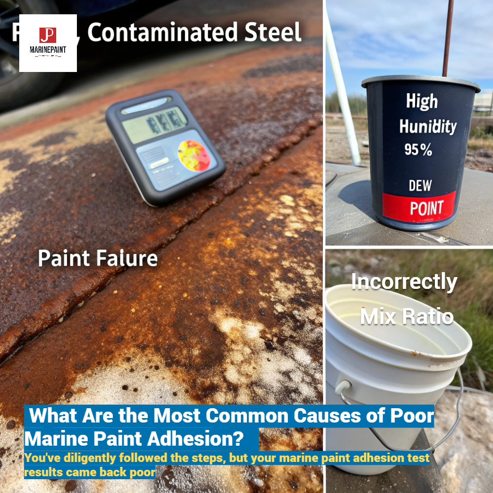 Marine paint adhesion test results,Coating adhesion test,Pull-off adhesion test,Cross-hatch adhesion test,ASTM D4541,ASTM D3359,Coating failure analysis,Marine coating inspection,Intercoat adhesion,Surface preparation for marine paint,Delamination,Adhesive failure,Cohesive failure,Pull-off strength,Paint adhesion standards,Pass/fail criteria for paint adhesion,Marine epoxy primer,Antifouling paint adhesion,Coating performance test,Substrate,Dry Film Thickness (DFT),Corrosion protection,Blistering,Surface contamination,Abrasive blasting,Technical Data Sheet (TDS),MPa (megapascals),PSI (pounds per square inch),Environmental conditions