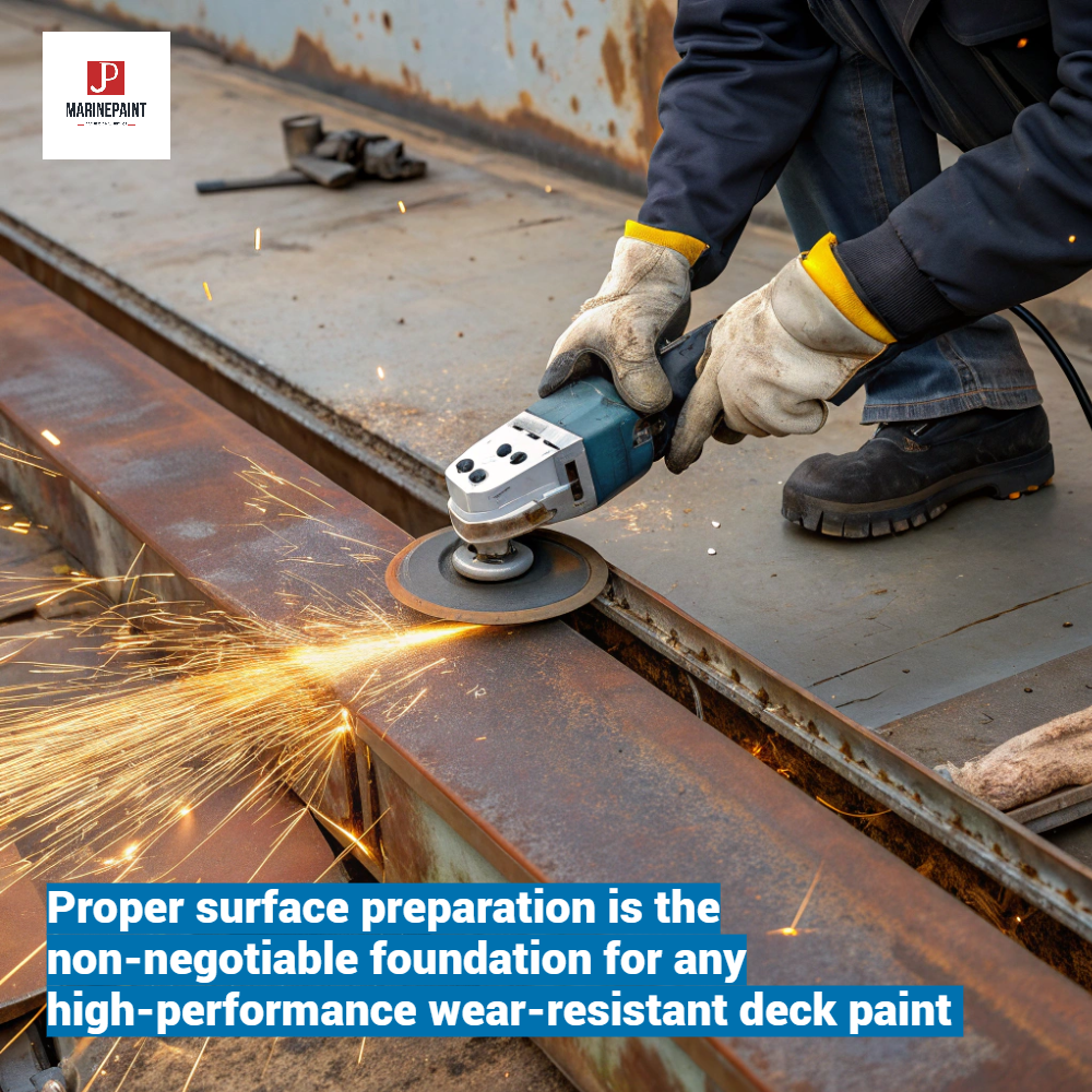 Wear-resistant deck paint,durable deck coating,marine deck paint,anti-wear paint,Alkyd deck paint,epoxy paint,polyurethane topcoat,anti-rust paint,marine coating,ship deck paint,dock paint,metal surface paint,wood surface paint,surface preparation,application method,high-pressure airless spray,rolling,brushing,primer,topcoat,drying time,recoat interval,anti-corrosion,film thickness,Wear-Resistant