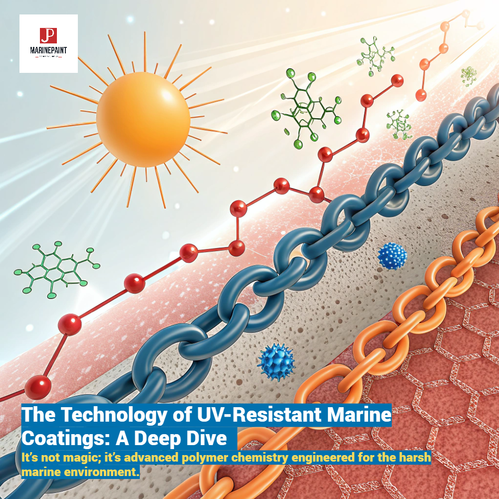 [Image Placeholder]> **Prompt:** A microscopic, scientific-style illustration showing UV rays bouncing off a protective paint layer, with polymer chains underneath remaining intact. In the background, unprotected polymer chains are shown breaking apart.