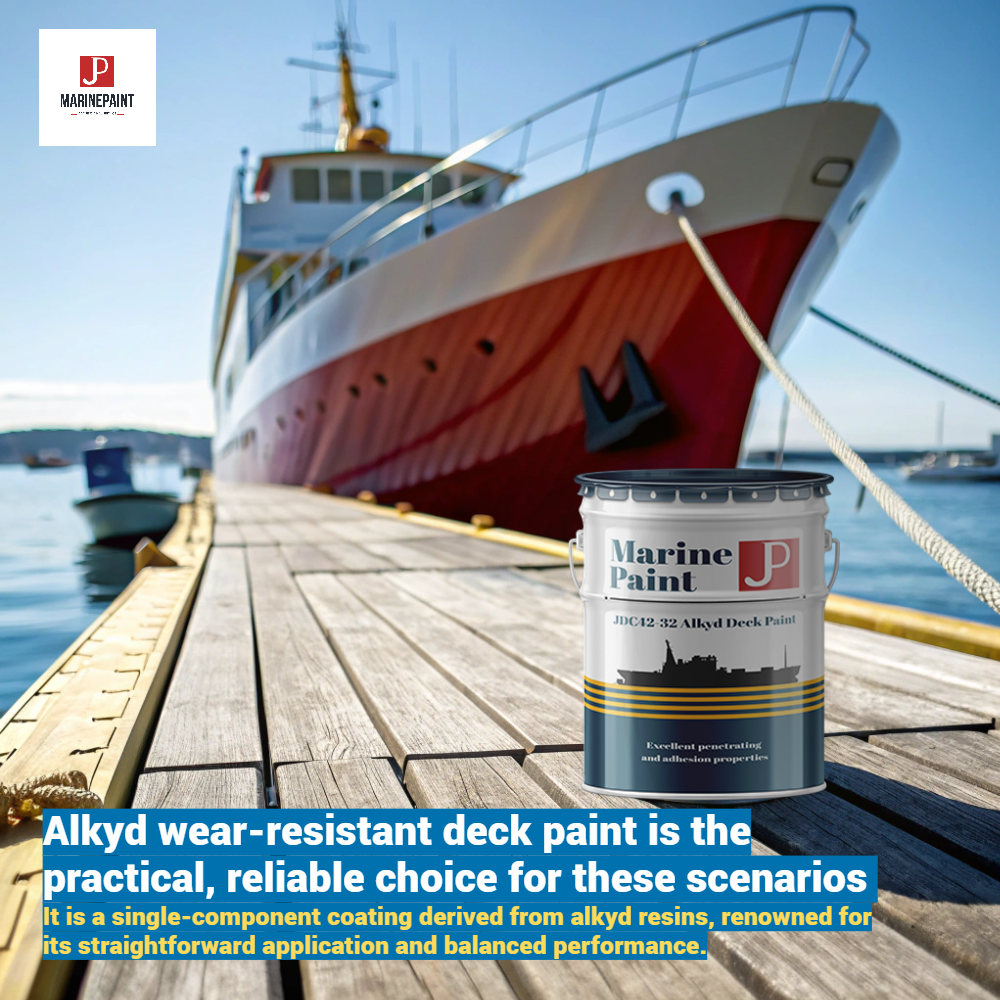 Wear-resistant deck paint,durable deck coating,marine deck paint,anti-wear paint,Alkyd deck paint,epoxy paint,polyurethane topcoat,anti-rust paint,marine coating,ship deck paint,dock paint,metal surface paint,wood surface paint,adhesion,paint film,toughness,weather resistance,durability,surface preparation,application method,primer,topcoat,anti-corrosion,resin (alkyd,epoxy),pot life