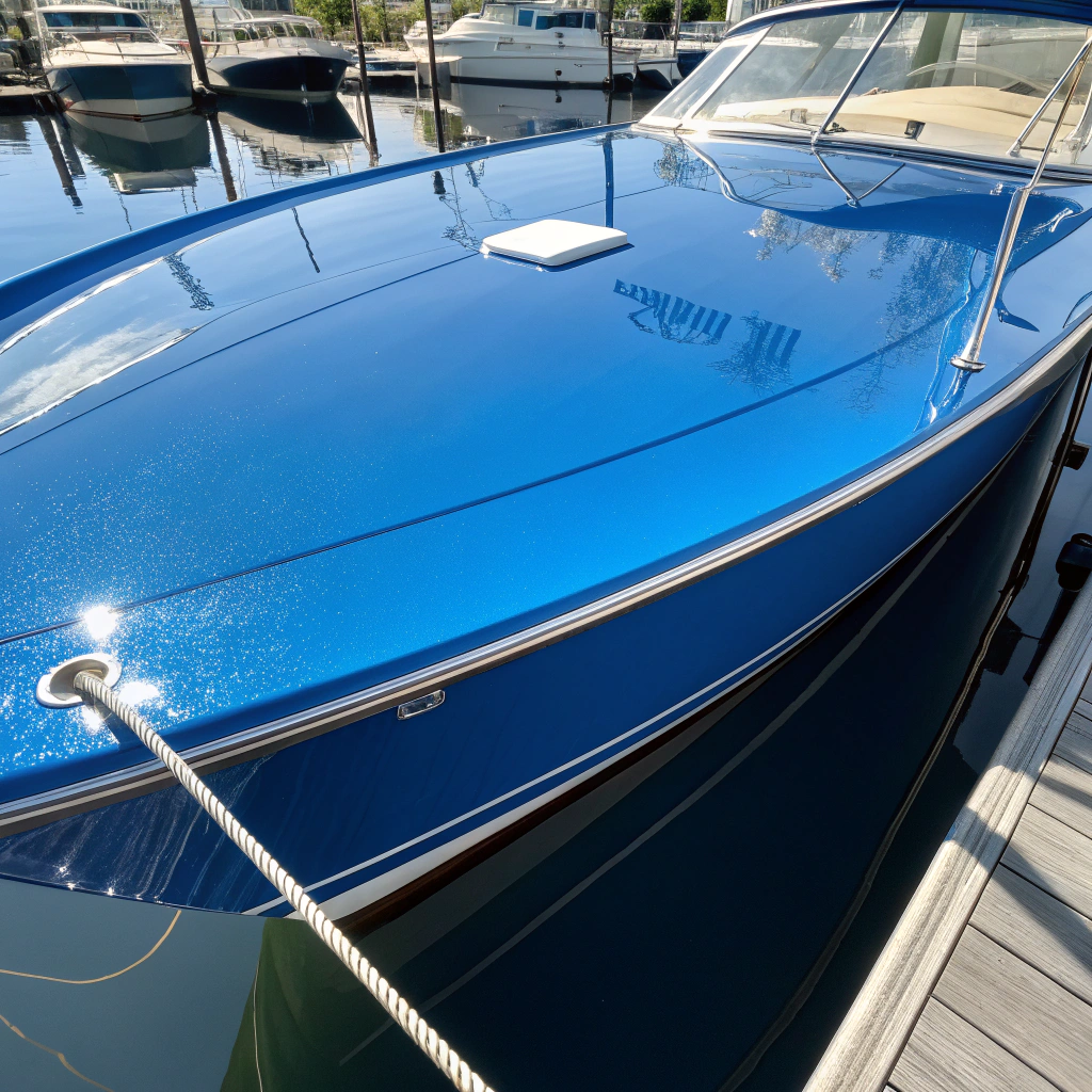 a close up high angle shot of a boat s hull fres