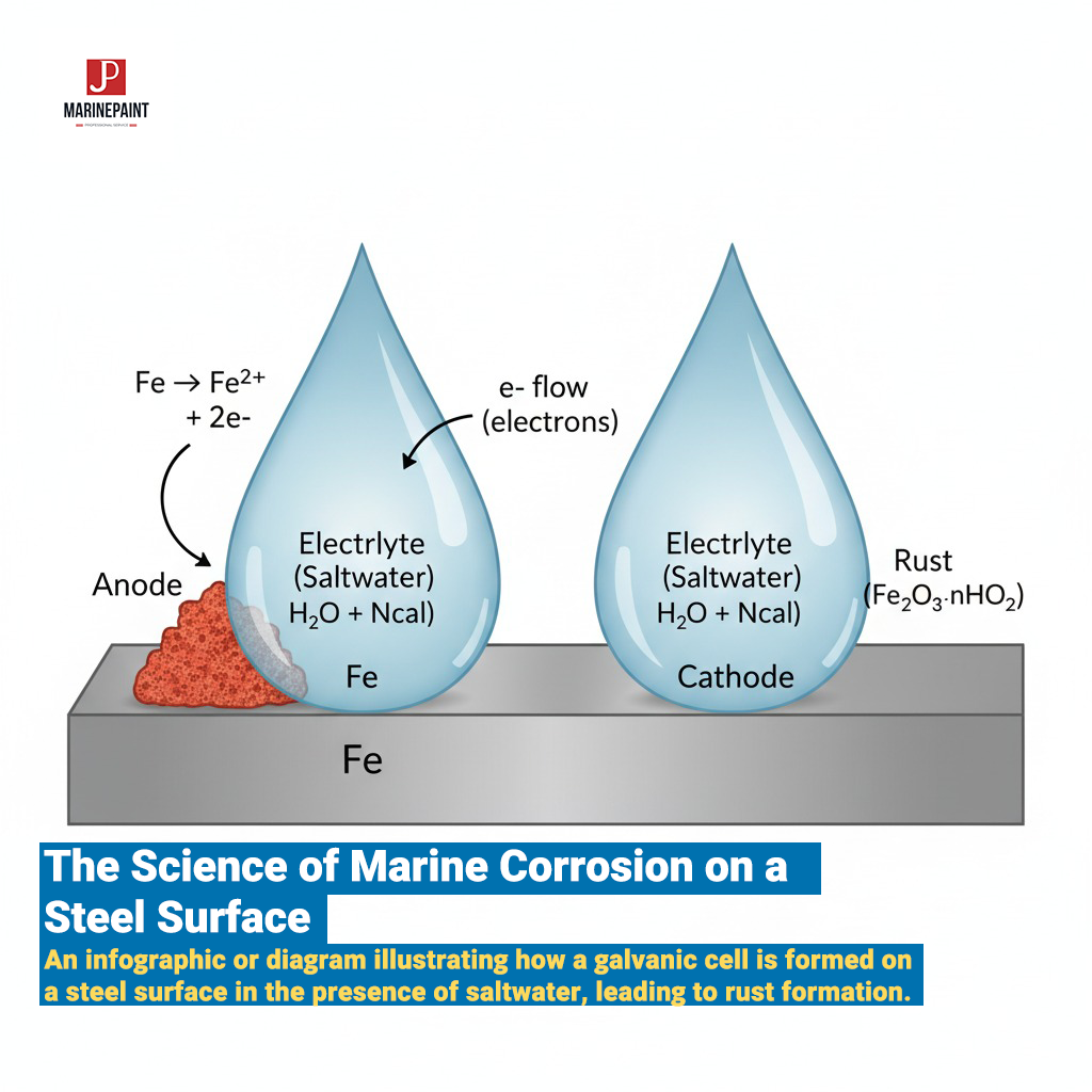 Industrial marine coatings for steel corrosion prevention,Anti-corrosive paint for steel,Marine grade paint,Offshore structure coatings,Epoxy marine coating,Saltwater resistant paint,Ship hull coating,Ballast tank coatings,Protective coatings for steel,Corrosion control,Surface preparation standards,Zinc primer for steel,Substrate,Chloride-ion,Electrolyte,Galvanic cell,Adhesion,Abrasive blasting,SSPC,NACE,DFT,Osmotic blistering,IMO PSPC.,marine paint for metal