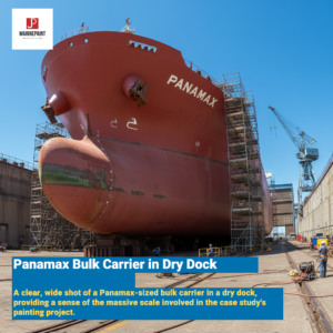 panamax bulk carrier in dry dock
