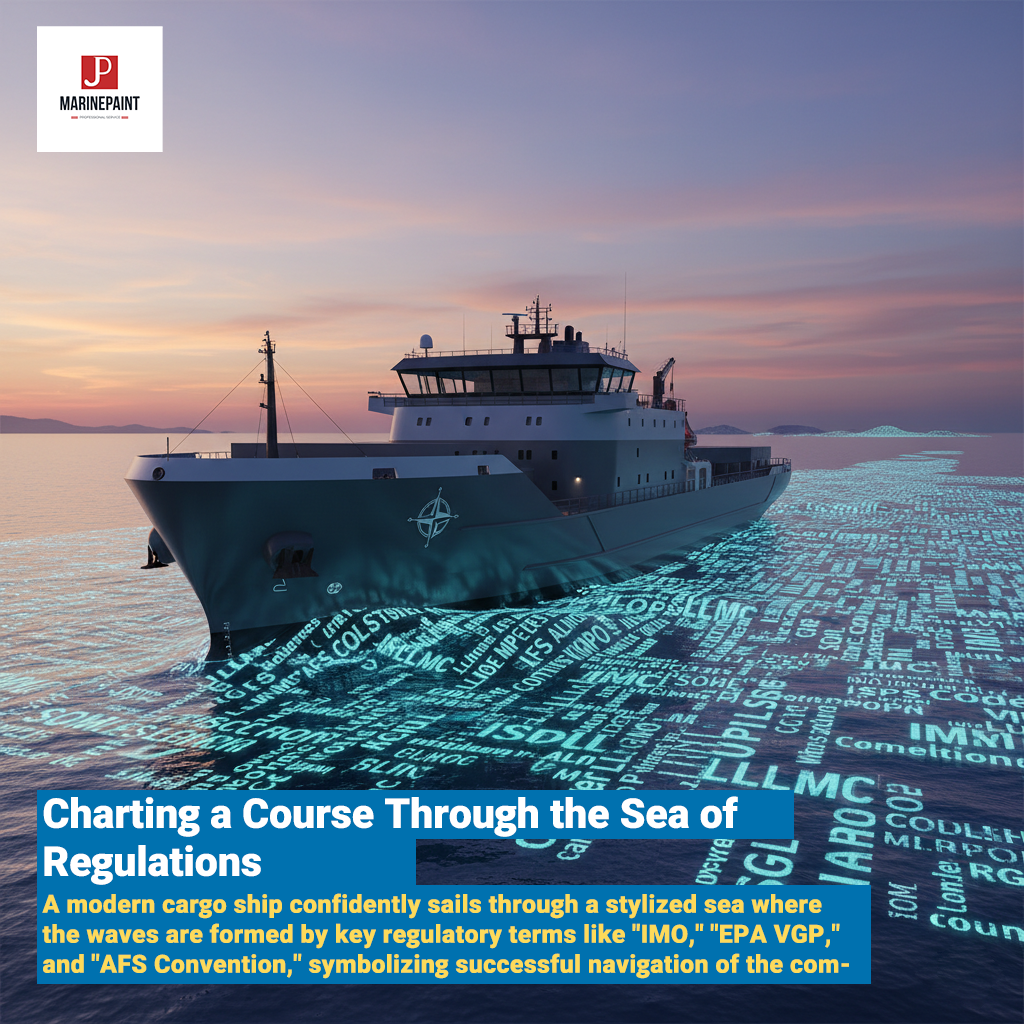 [Image Placeholder]**Image Title:** Charting a Course Through the Sea of Regulations**Image Description:** A modern cargo ship confidently sails through a stylized sea where the waves are formed by key regulatory terms like 