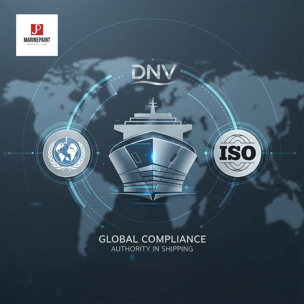 [Image Placeholder]**Prompt:** A sleek, modern graphic design featuring the logos of the IMO, ISO, and a major classification society (like DNV) arranged around a ship's hull. The design should convey authority and global compliance.**Title:** The Gold Standard in Marine Protection**Caption:** International standards are the compass for navigating marine coating procurement, ensuring performance and compliance.