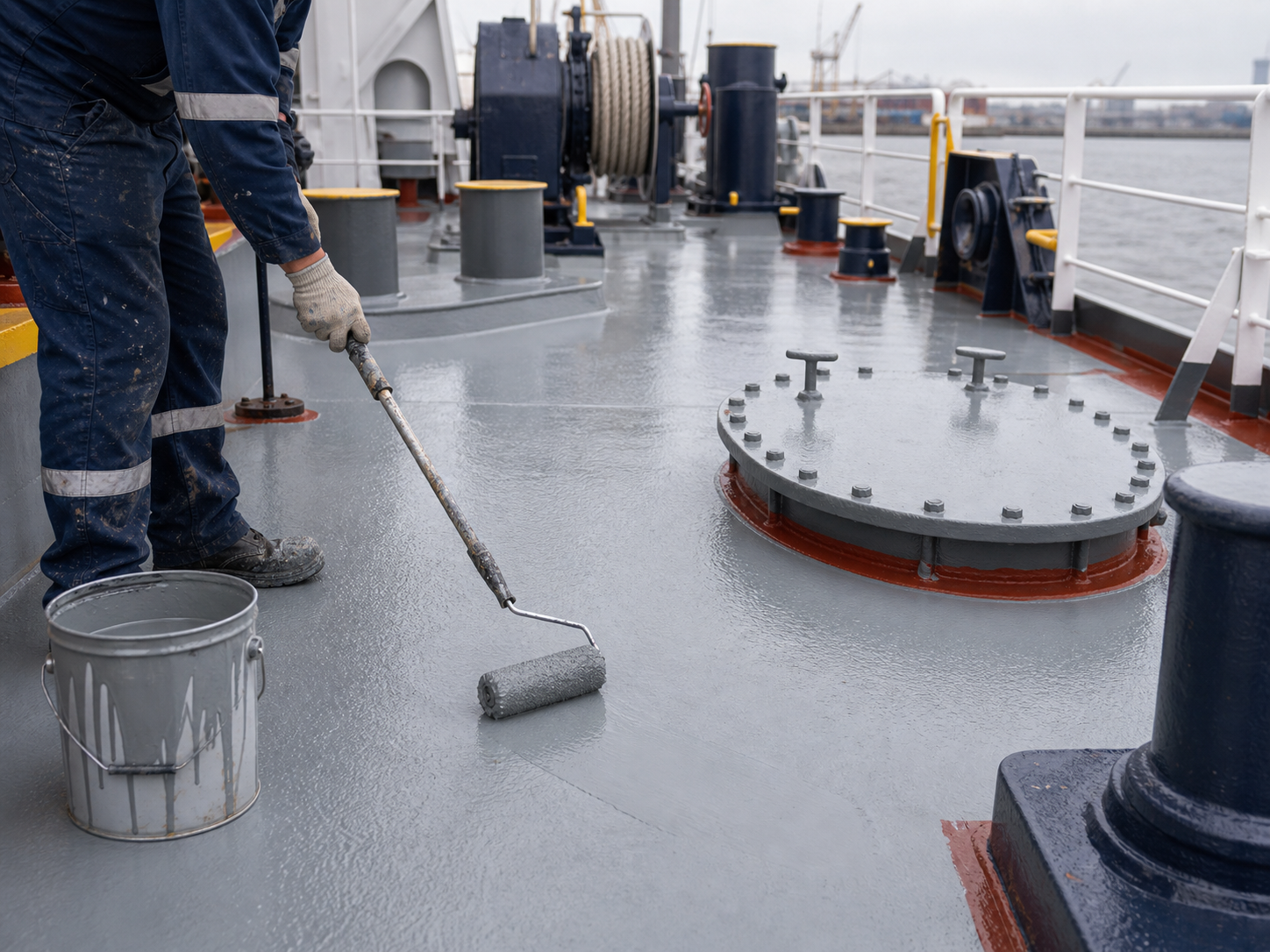 Alkyd deck paint application