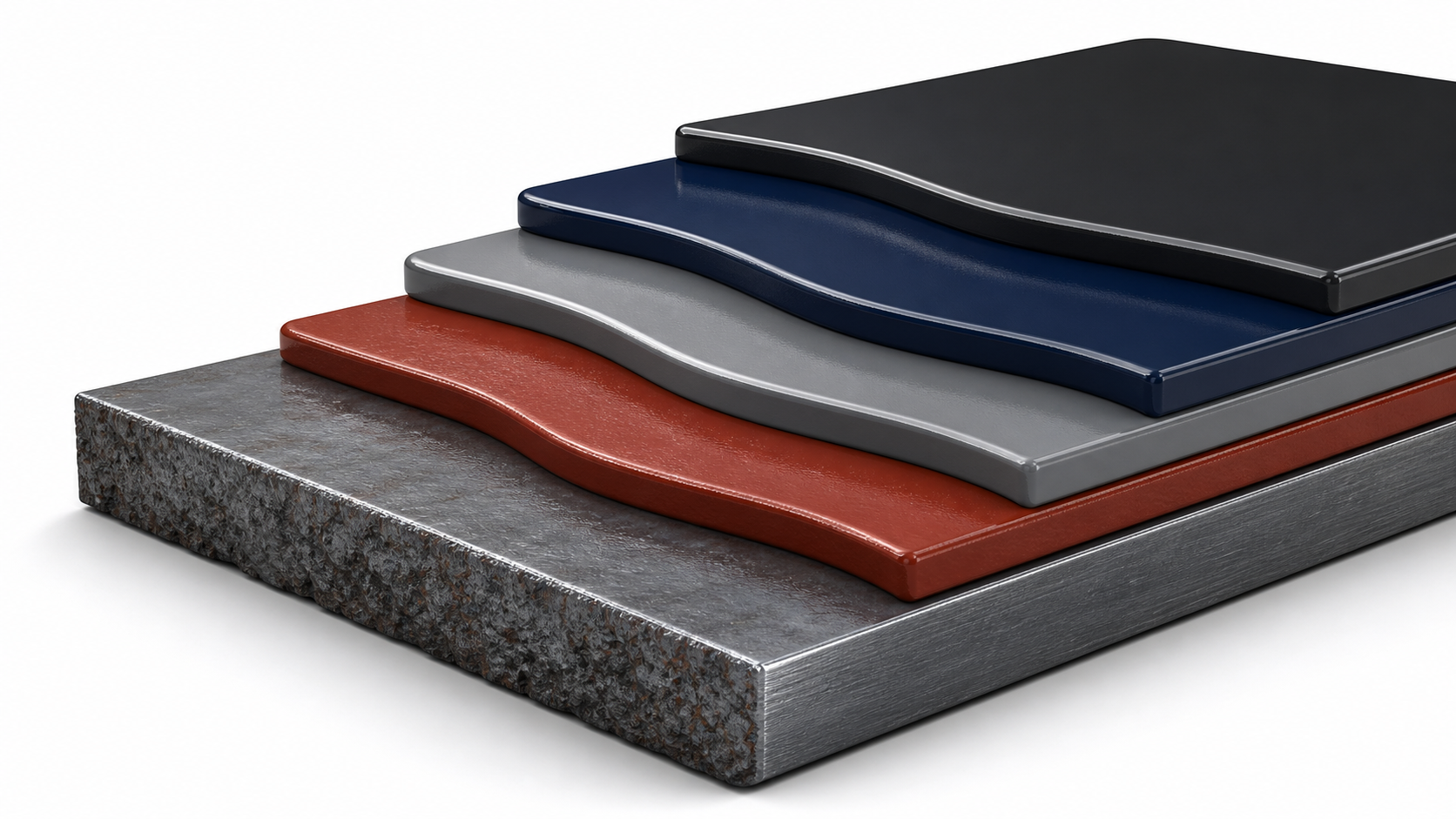 Marine alkyd paint system layers